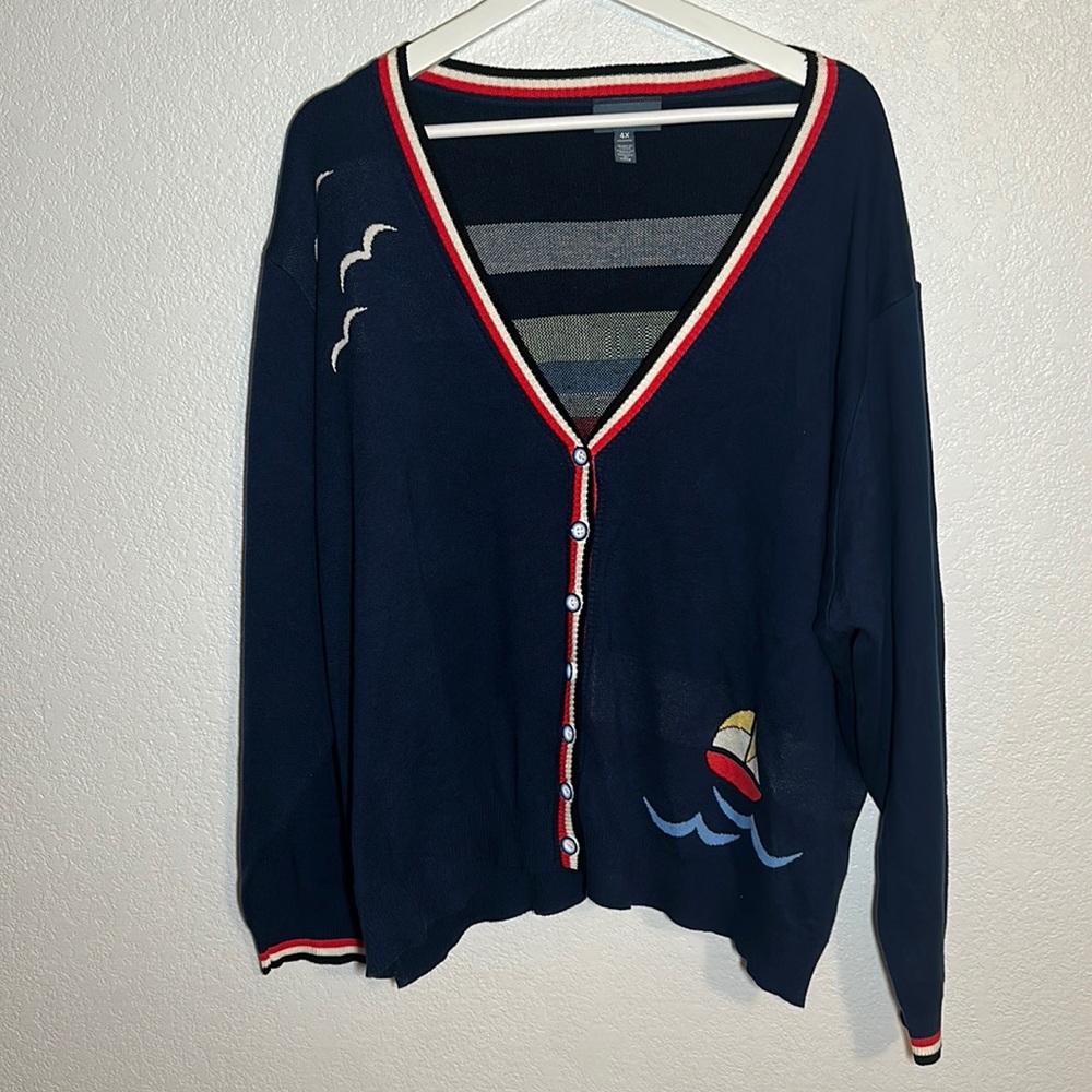 ModCloth Lighthouse Nautical Cardinal Size 4X